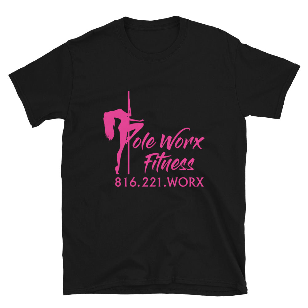 Pole Worx Fitness Standard Logo T-Shirt - Hot Pink