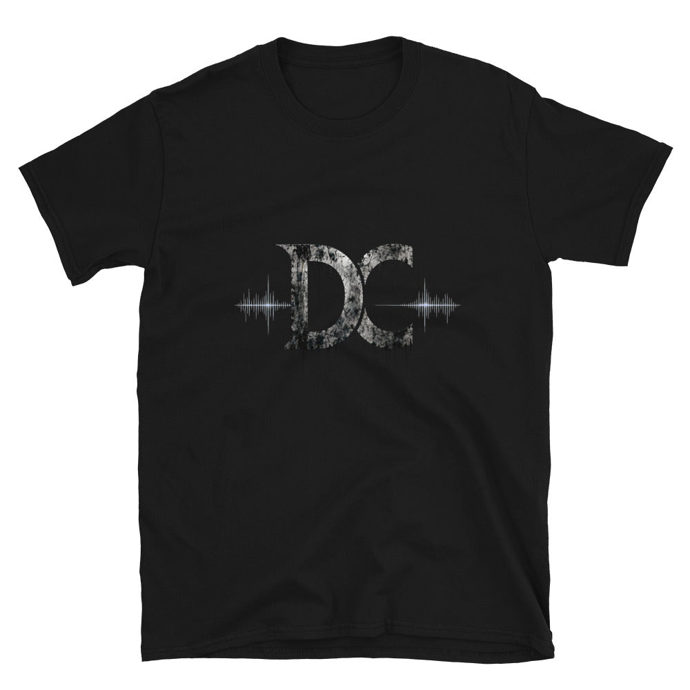 Dystopian Cypher DC Signal Wave graphic T-shirt in black